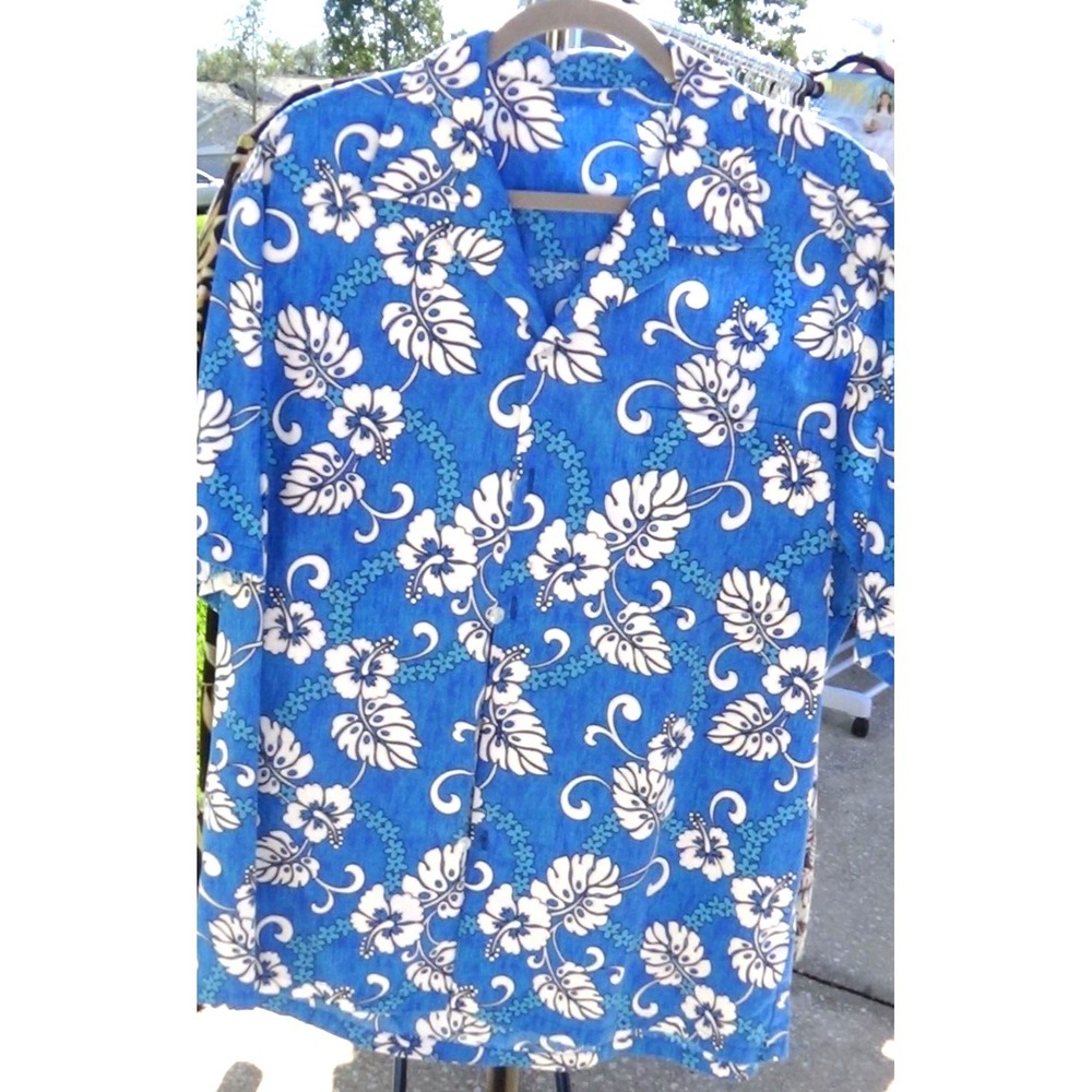 Men's Shirt Hawaiian XL Button Down #058
